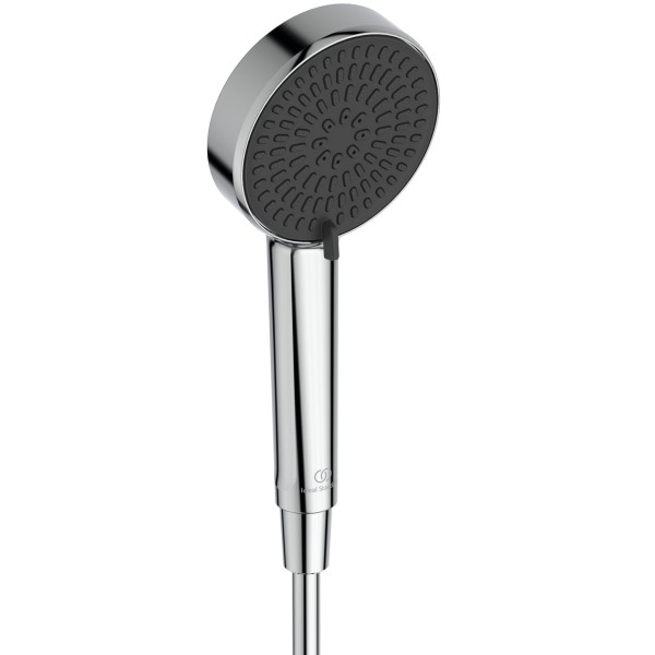 Ideal Standard Duschsystem Ceratwist T25+ ohne Armatur 2-fach-Handbrause und eckige Kopfbrause Chrom