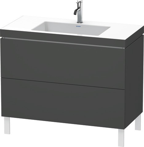 Duravit L-Cube c-bonded Set bodenstehend Graphit Matt 1000x480x698 mm - LC6938O4949