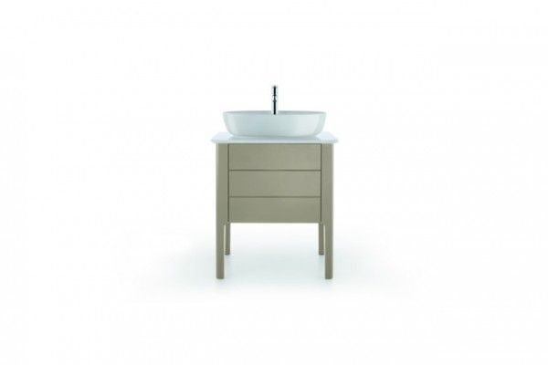 Duravit Luv Konsolenwaschtischunterbau bodenstehend Taupe Seidenmatt 638x450x743 mm - LU956506060