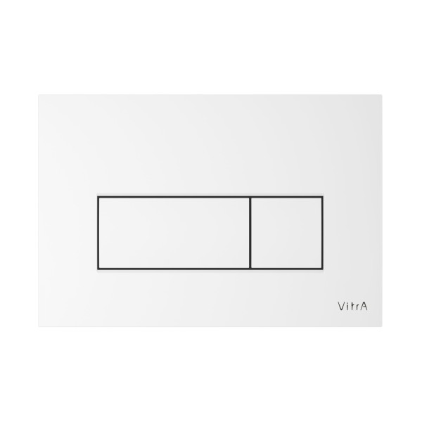 VitrA Root Square WC-Betätigungsplatte für 2?Mengen?Spülung Weiß Hochglanz,740-2300