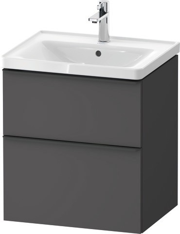 Duravit D-Neo Waschtischunterbau wandhängend Graphit Matt 584x452x625 mm - DE43590BD490000