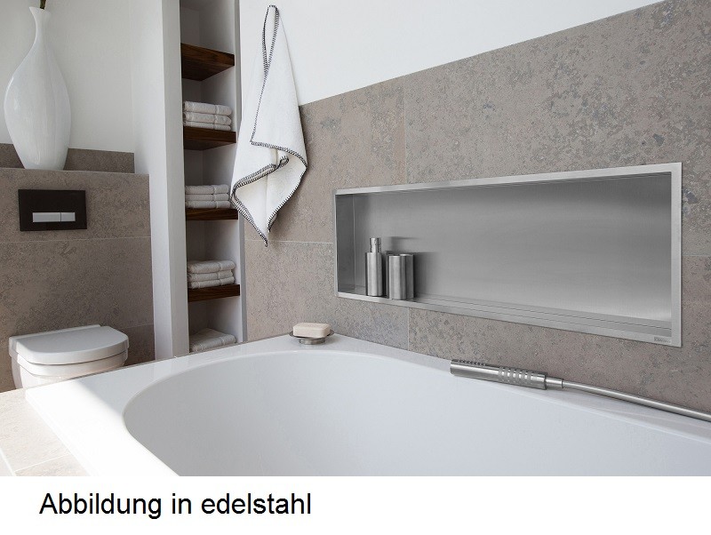 ESS BOX 10 Creme Wandnische 90x30x10 cm mit Rahmen Poliert, inkl. Rohbauset, BOX-90x30x10-PC BOX-90x30x10-PC