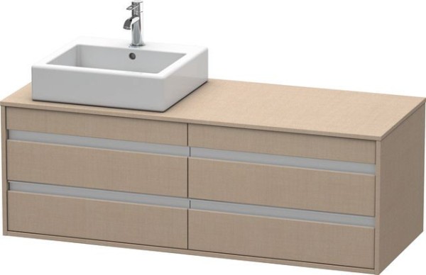 Duravit Ketho Konsolenwaschtischunterbau wandhängend Leinen Matt 1400x550x496 mm - KT6657L7575