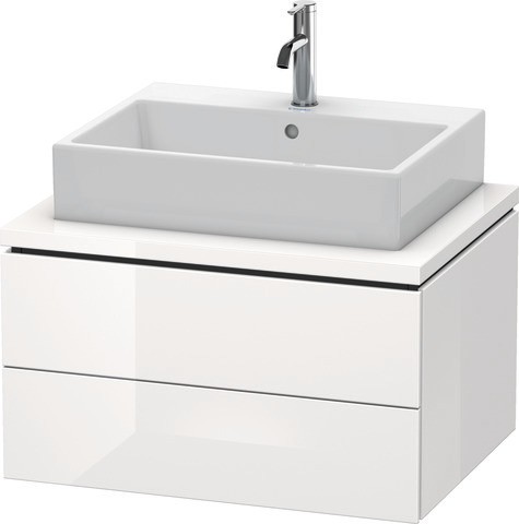 Duravit L-Cube Konsolenwaschtischunterbau wandhängend Weiß Hochglanz 720x547x400 mm - LC581602222