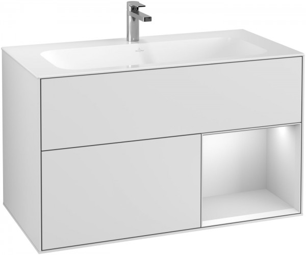 Villeroy & Boch Waschtischunterschrank Finion F04 996x591x498mm mit Regalelement , F040MTMT