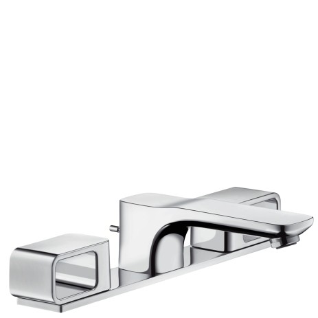 Hansgrohe 3-Loch Waschtischarmatur Axor Urquiola Standmodell chrom mit Platte, 11040000