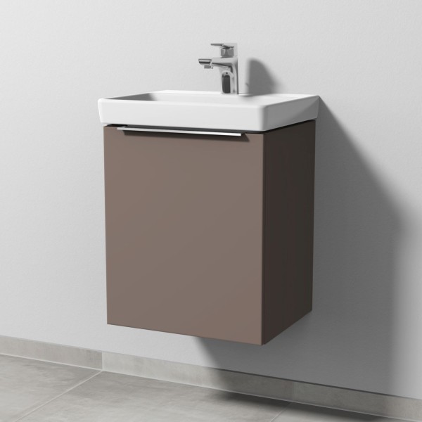 Sanipa 3way Waschtischunterbau zu Villeroy & Boch Avento Waschtisch mit 1 Tür, Taupe-Matt