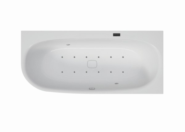 Hoesch Whirlpool iSensi Eck 1800x800 Monolith re. Befüllung Weiß, BiColor Weiß-Grau, 3888i.112310001