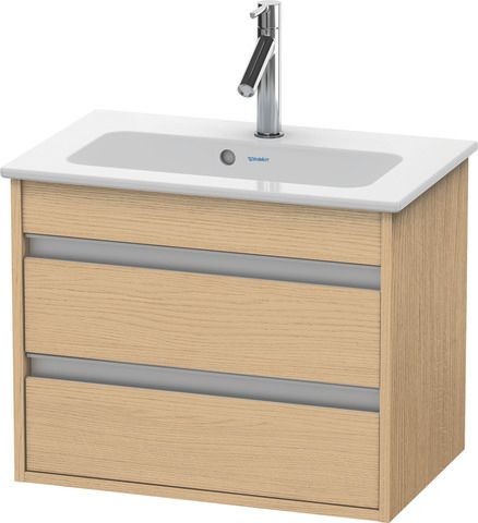 Duravit Ketho Waschtischunterbau wandhängend Natur Eiche Matt 600x385x480 mm - KT645203030