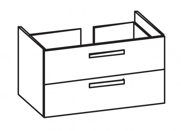 Artiqua 413 Waschtischunterschrank für Acanto Compact 500633, 500634 Riviera Eiche quer NB, 413-WU2L