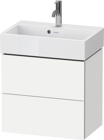 Duravit L-Cube Waschtischunterbau wandhängend Weiß Matt 584x391x544 mm - LC621901818