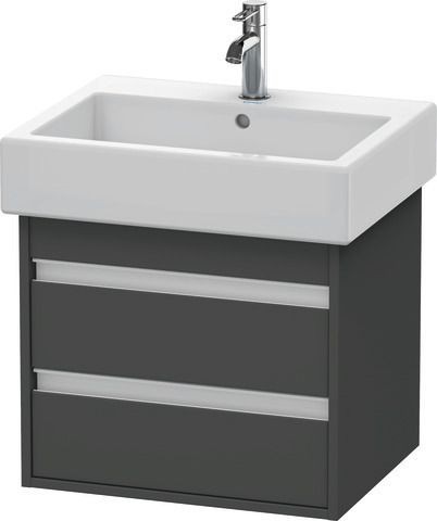 Duravit Ketho Waschtischunterbau wandhängend Graphit Matt 550x440x480 mm - KT663604949