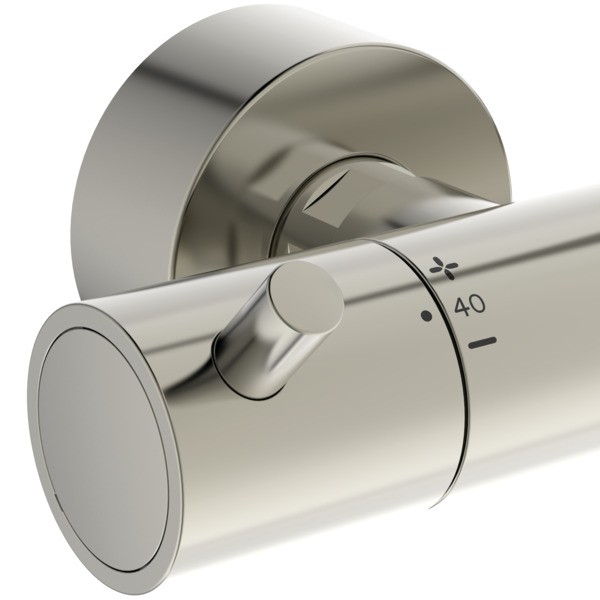 Ideal Standard Duschsystem Ceratherm T125 Pin-Griffe Silver Storm, A7589GN