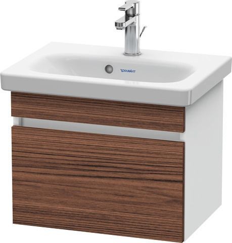 Duravit DuraStyle Waschtischunterbau wandhängend Nussbaum dunkel & Weiß Matt 500x368x398 mm - DS6303