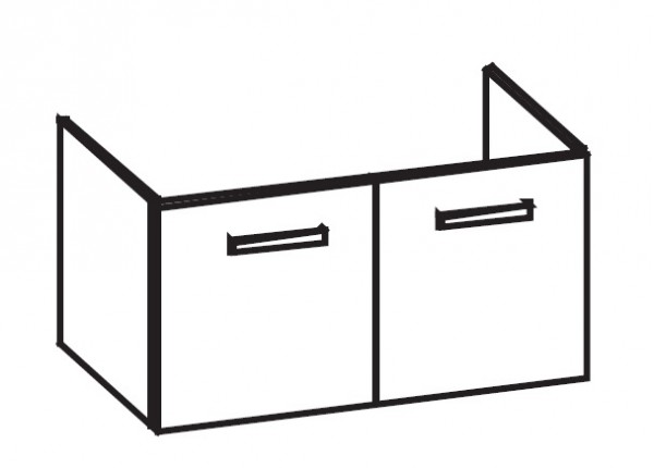 Artiqua 414 Waschtischunterschrank für Memento 5133A1, 5133A2, 5133A3, 5133A4, 5133A5, 5133A6 Weiß H