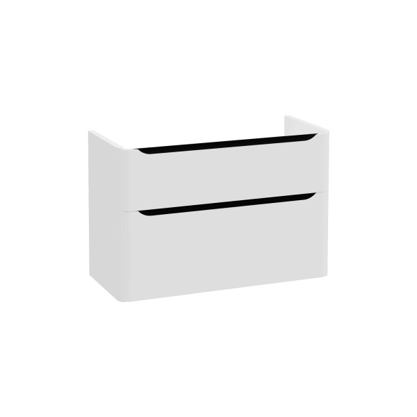 VitrA New Integra Round Waschtischunterschrank mit 2 Vollauszügen 97 x 45 x 65 cm Matt,70029