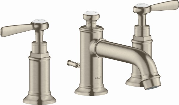Hansgrohe 3-Loch Waschtischarmatur 30 Axor Montreux Hebelgriff brushed nickel, 16535820 , 16535820