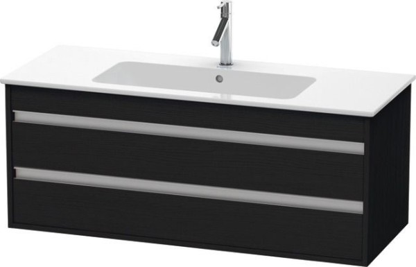 Duravit Ketho Waschtischunterbau wandhängend Eiche Schwarz Matt 1200x475x480 mm - KT643101616