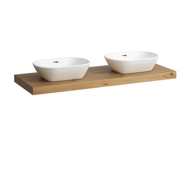 Laufen Waschtisch-Platte LANI 495x1370x65 mit Aussschnitt links und rechts