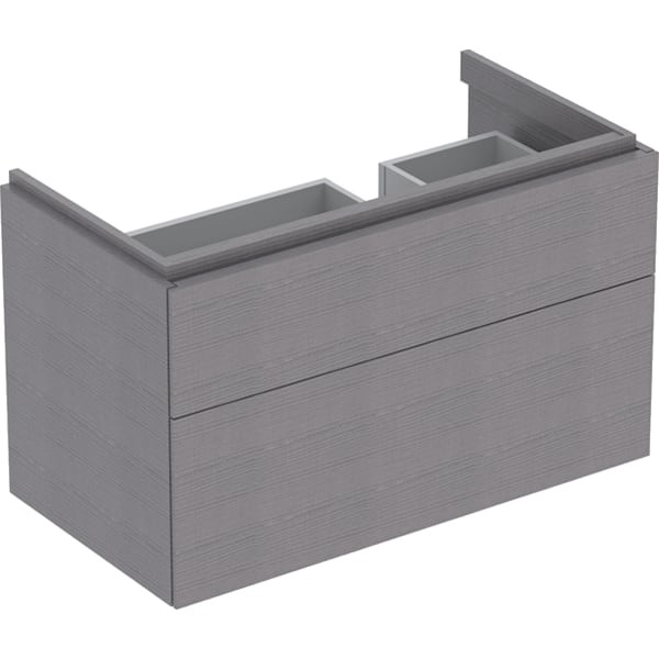 Geberit Xeno2 Unterschrank f. Waschtisch m. Ablagefläche links m. 2 Schubladen, 88x53x46,2cm, scultu