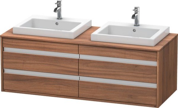 Duravit Ketho Konsolenwaschtischunterbau wandhängend Nussbaum Matt 1400x550x496 mm - KT6757B7979