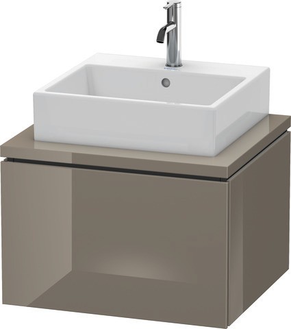 Duravit L-Cube Konsolenwaschtischunterbau wandhängend Flanell Grau Hochglanz 620x547x400 mm - LC5810