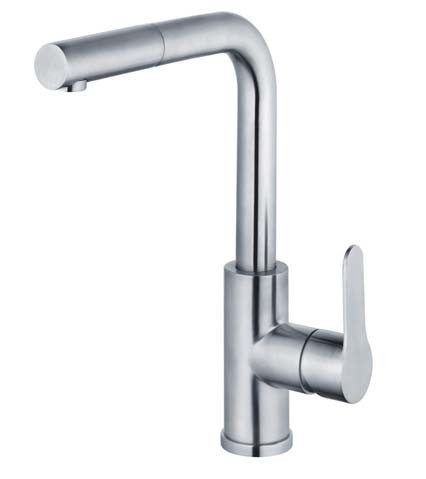 Kaja Magic Steel Spültischarm. mit, Rohrausl.,ausziehb. Handbrause ES., 53835-ES