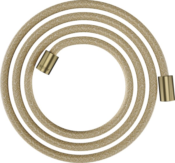 Hansgrohe Textilbrauseschlauch Axor 2000mm mit zylindrischen Muttern, brushed brass, 28291950