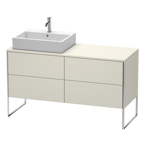 Duravit XSquare Konsolenwaschtischunterbau bodenstehend Taupe Matt 1400x548x778 mm - XS4923L9191