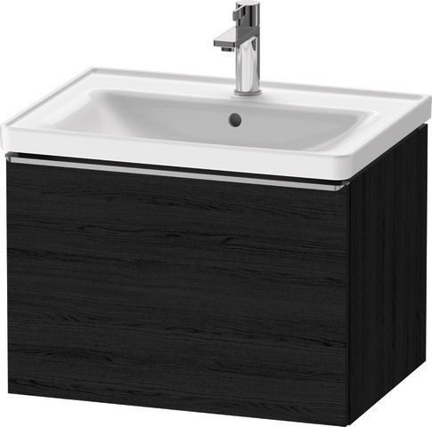 Duravit D-Neo Waschtischunterbau wandhängend Eiche Schwarz Matt 634x452x440 mm - DE4254070160000