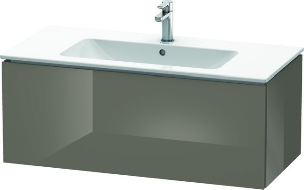 Duravit L-Cube Waschtischunterbau wandhängend Flanell Grau Hochglanz 1020x481x400 mm - LC614208989