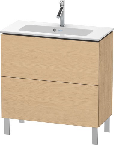 Duravit L-Cube Waschtischunterbau bodenstehend Natur Eiche Matt 820x391x704 mm - LC6674030300A00