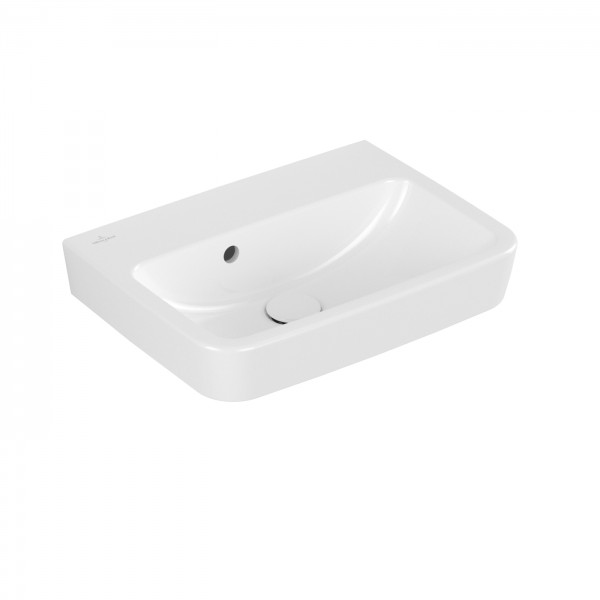 Villeroy & Boch O.novo Handwaschbecken, 500 x 370 x 160 mm, Weiß Alpin AntiBac CeramicPlus, mit Über