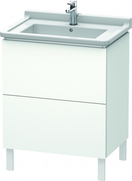 Duravit L-Cube Waschtischunterbau bodenstehend Weiß Matt 670x469x712 mm - LC660801818