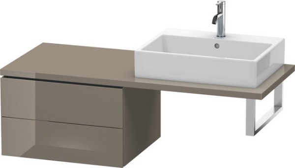 Duravit L-Cube Unterschrank für Konsole Flanell Grau Hochglanz 620x547x400 mm - LC583808989