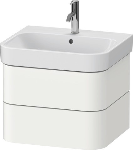 Duravit Happy D.2 Plus Waschtischunterbau wandhängend Weiß Seidenmatt 575x490x415 mm - HP43850363600