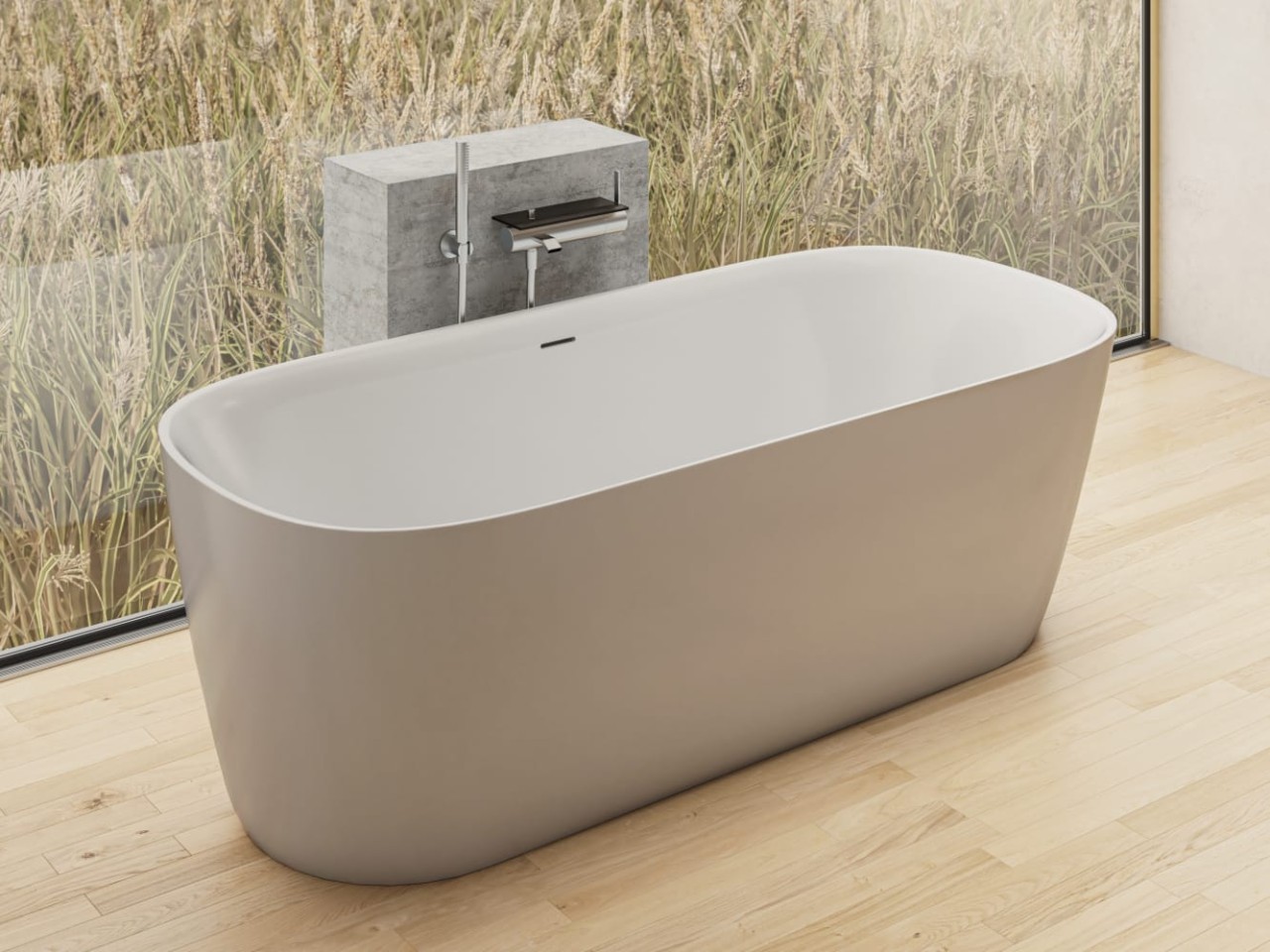 LAUFEN freistehende Badewanne MEDA 800x1800x590mm, weiss glänzend H2201120000001