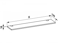 Laufen Glasablage Frame Laufen Glasablage Frame 25 mit 3 Wandbefestigungen, H4475919000001