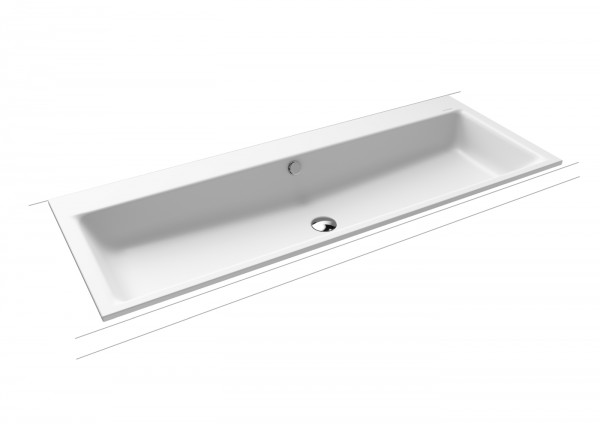 Kaldewei Einbauwaschtisch Puro, Modell 3169 mit Überlauf 1200x460, 907106013711