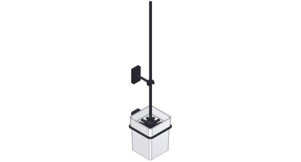 Giese WC Garnitur mit langem Stiel schwarz matt, 21078-14