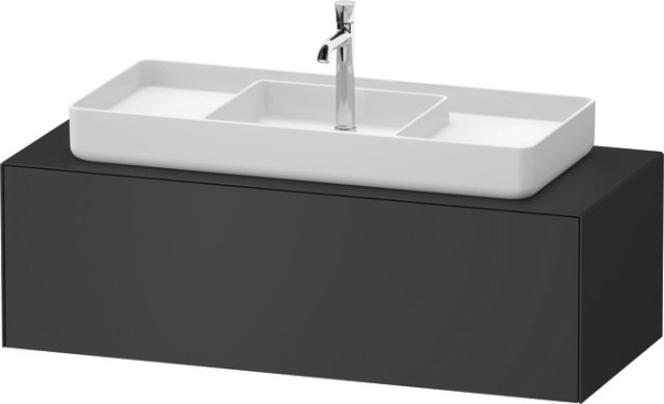Duravit White Tulip Konsolenwaschtischunterbau wandhängend Graphit Seidenmatt 1300x550x408 mm - WT49
