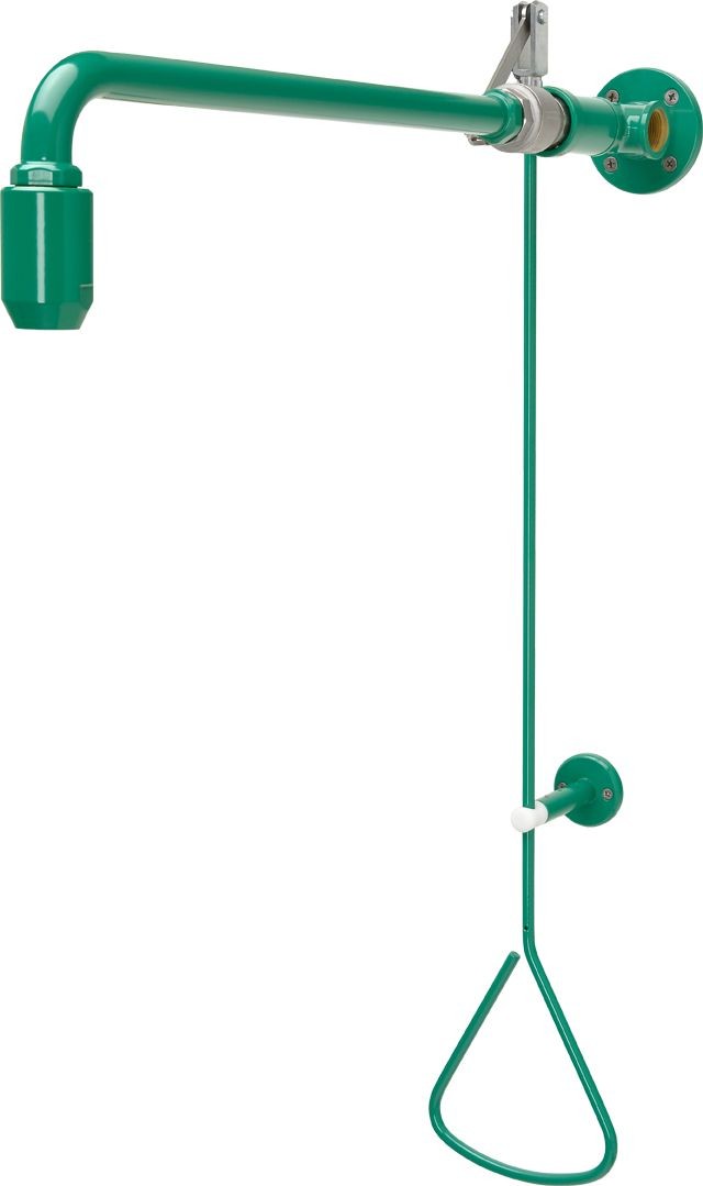 KWC Aquarotter Notdusche, Zugstange, grün, Wasser aus Decke oder rechts, 2030019084 2030019084