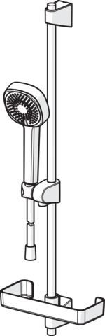 Hansa Brausegarnitur HANSABASICJET Style 4477 3-strahlig chr