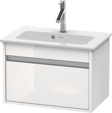 Duravit Ketho Waschtischunterbau wandhängend Weiß Hochglanz 600x385x410 mm - KT642202222