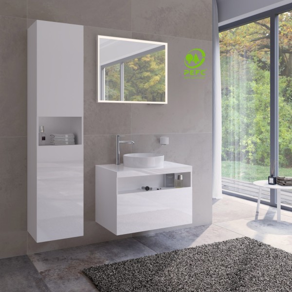 Keuco Stageline Hochschrank 40,0 x 180,0 x 36,0 cm, 2-türig, Anschlag rechts, 32831300002