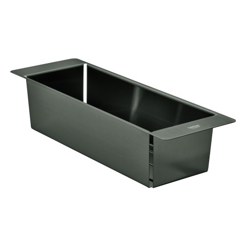 GROHE Edelstahl-Küchenspülen-Sieb 40852 450x150x100mm hard graphite gebürstet, 40852AL0