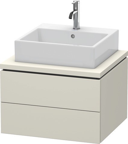 Duravit L-Cube Konsolenwaschtischunterbau wandhängend Taupe Matt 620x547x400 mm - LC581509191