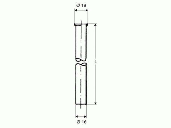 Schell Kupferrohr 1/2" Bördel d:16mm 1000mm chrom