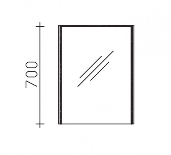 Pelipal Serie 6010 Spiegelschrank 6010-SPSB01, B:540, H:709, T:176mm