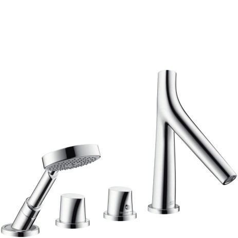 Hansgrohe 4-Loch Wannenarmatur Axor Starck Organic F-Set f.Fliesenrand chrom , 12426000